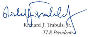 Richard J. Trabulsi, TLR President signature