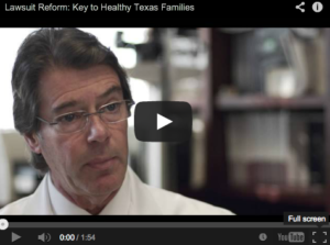 Screenshot of video- Lawsuit Reform: Key to Healthy Texas Families with Dr. Gill