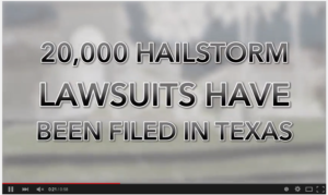 Screenshot from video- 20,000 Hailstorm Lawsuits Have Been Filed in Texas
