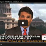 Screenshot of video of Rick Perry on Fox News