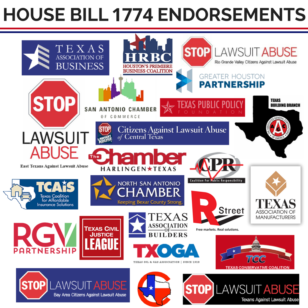 House Bill 1774 endorsements logos